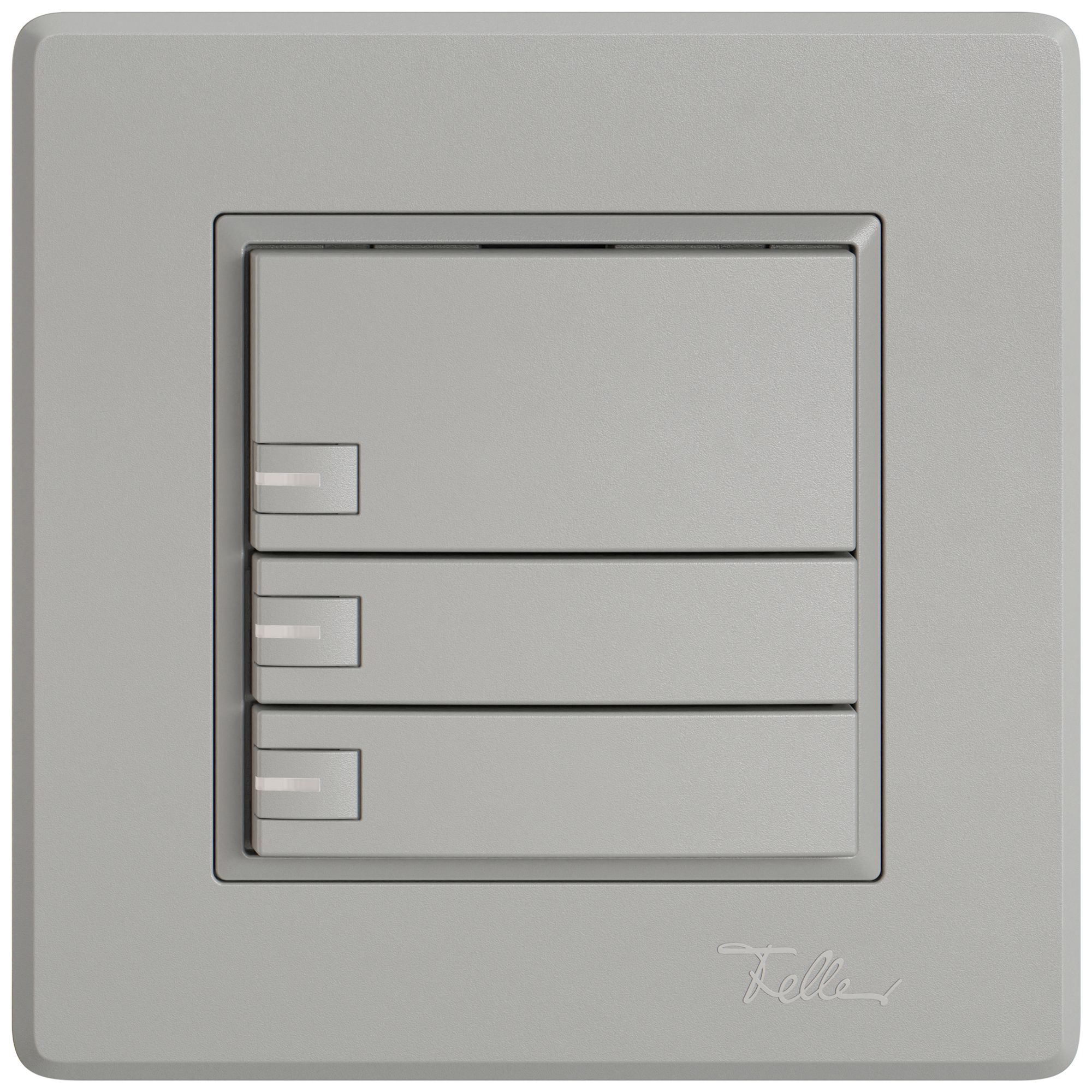 Poussoir universel ENC EDIZIO.liv UNI SNAPFIX® a.LED RGB 3× comm.1T grc