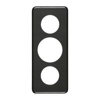 Abdeckplatte 3×1 43-58-43mm schwarz
