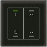 UP-Taster KNX RGBW MDT GTL-2TDS.02S 2T/4B Temp Glas schwarz "I/O"-"Jalousie"