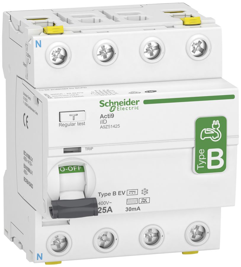 Interruttore differenziale SE Acti9 tipo B-EV 25A 30mA 4P 400V