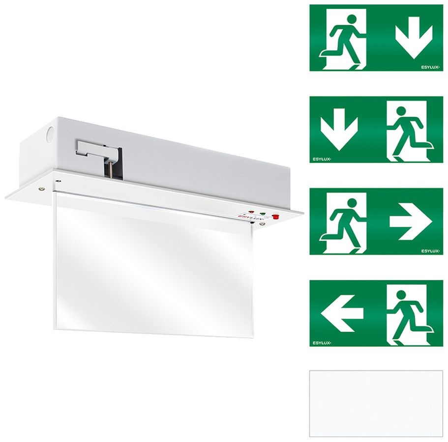 Lampada di emergenza ESYLUX SLC EL LED IR 230V 3W IP40 3h bi nel soffitto
