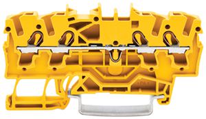 Durchgangs-Reihenklemme WAGO TOPJOB S 2.5mm² 24A 800V Push-in 4×1 TH35 gelb