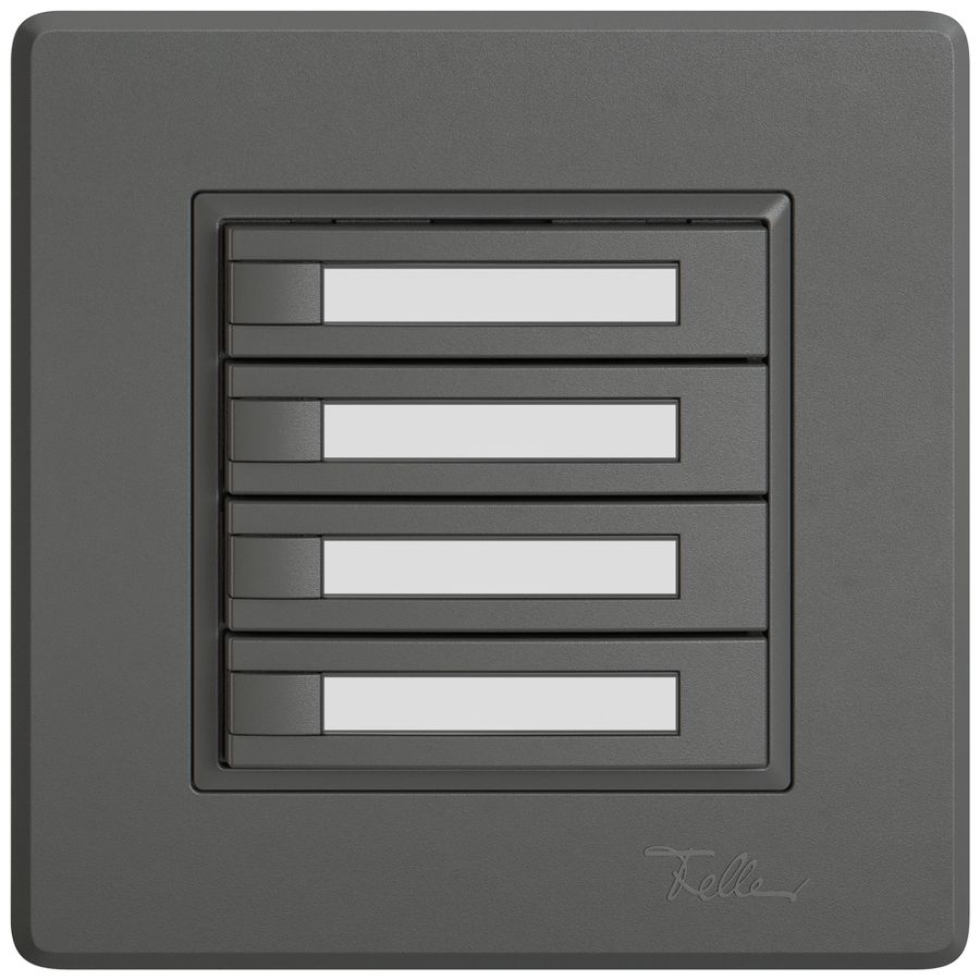 Pulsante KNX RGB INC EDIZIO.liv SNAPFIX® sensore temp.s.LED targ.4× com.1T grs