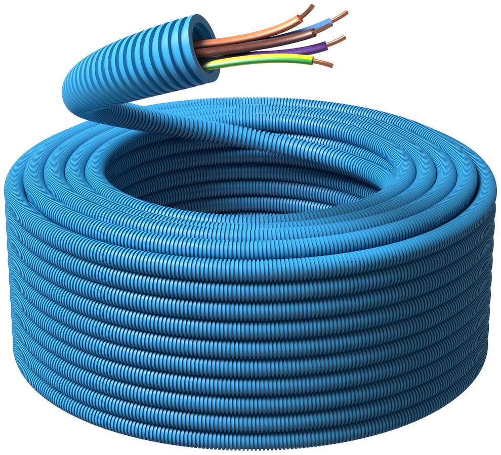 Installationsrohr vorverdrah. KRFWG PM M20 bl H07V-U 5×1.5mm² or/bl/br/vi/gn-gb
