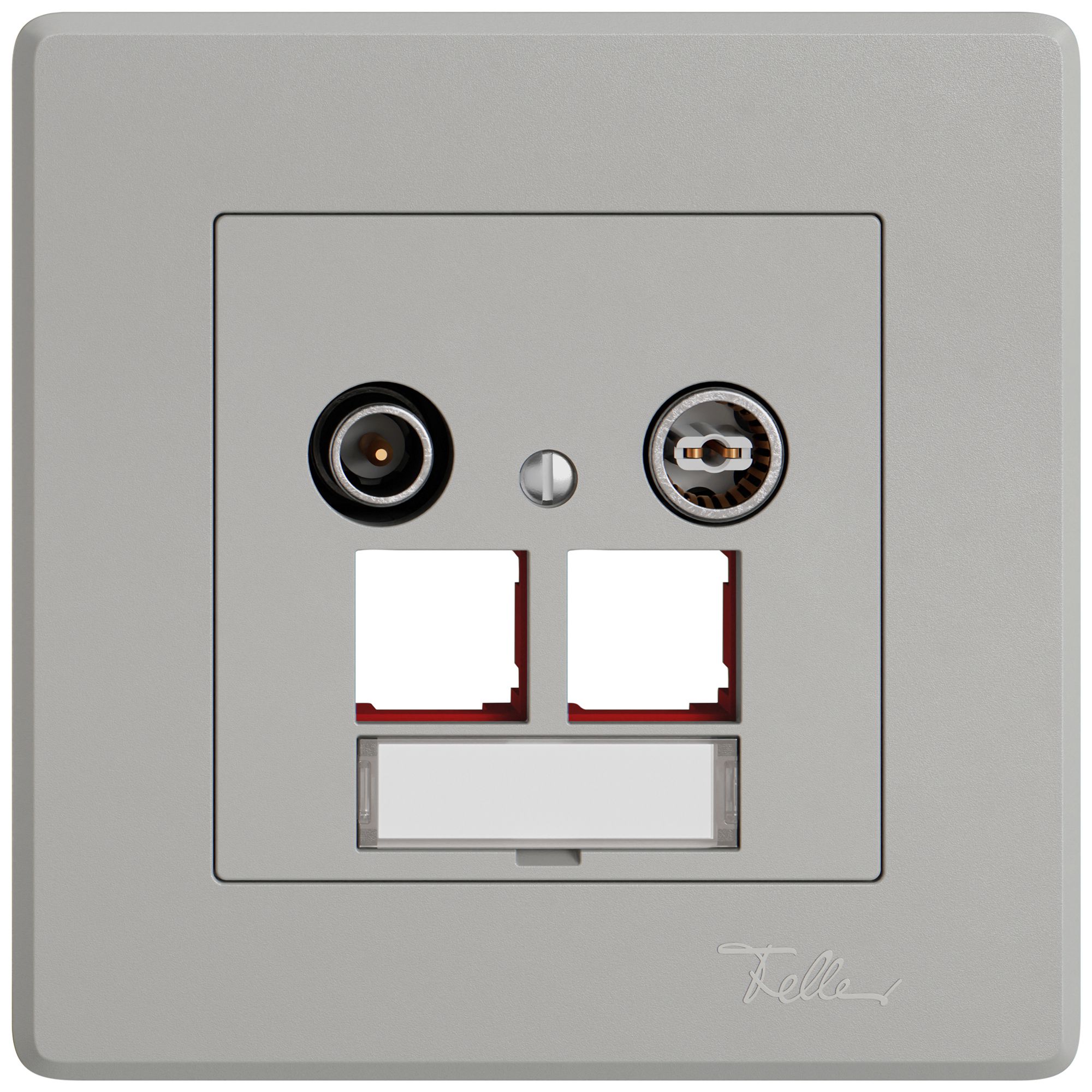 Prise multimédia ENC TV-R EDIZIO.liv SNAPFIX® EASYNET p.2×RJ45 S-One 4dB grc