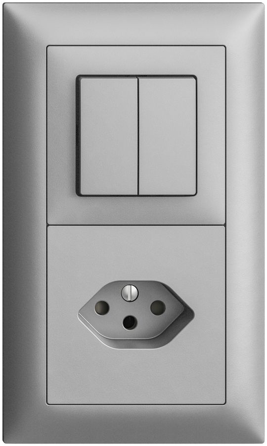 UP-Kombination EDIZIOdue 2×1 3+3 +T13 silver