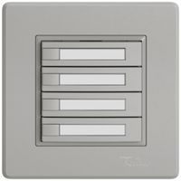 UP-KNX-Taster RGB EDIZIO.liv SNAPFIX® Temperaturfüh.o.LED Pap.4×T 1-Tbed.hgu