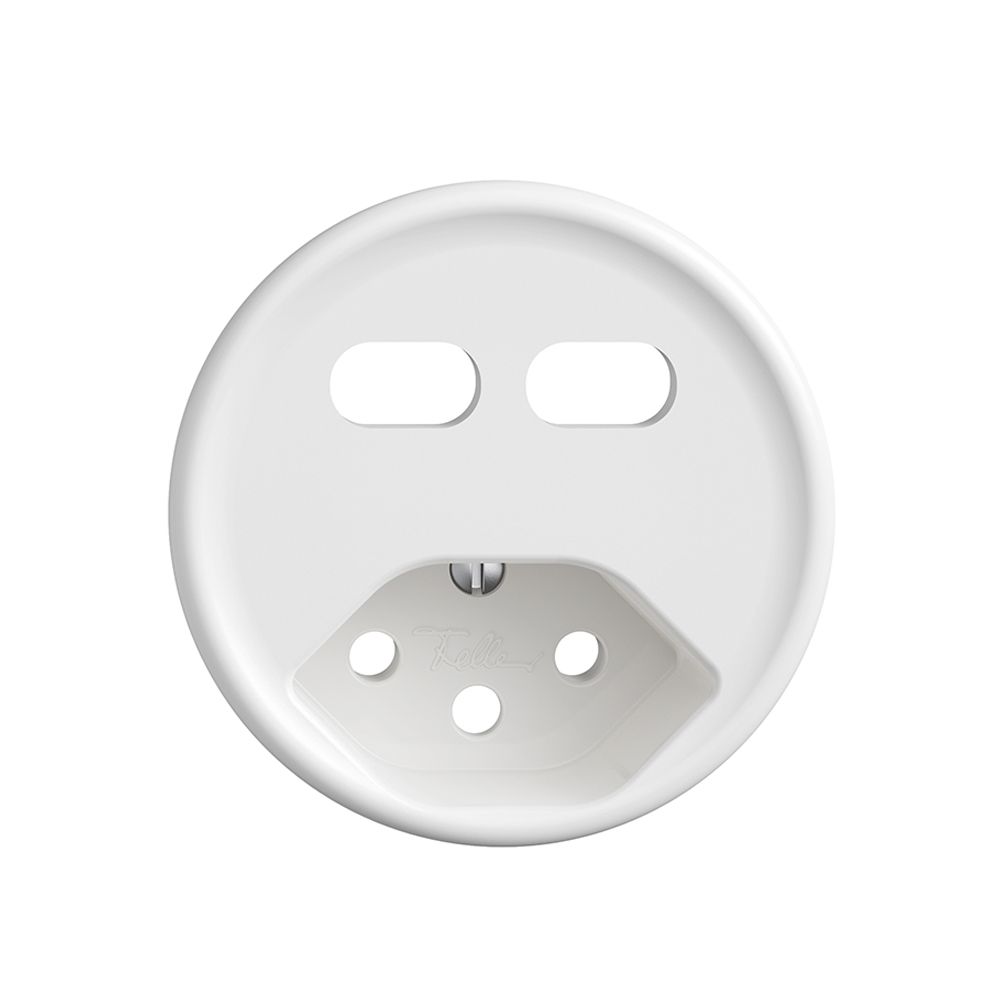 Montageset Feller STANDARDdue für Steckdose USB 2×Typ C + Typ 13 weiss