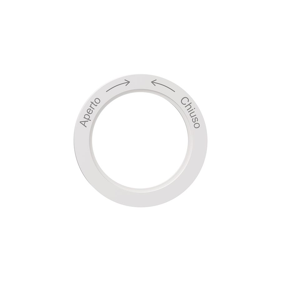 Kennscheibe NEVO, f.Drehschalter, Aperto-> <-Chiuso, weiss