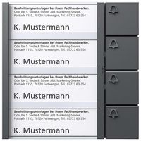 Module de touches Siedle, a.4 étiquettes, 4 touches d'appel a.symb.sonnerie, gr