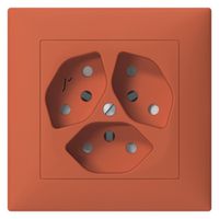 UP-Steckdose SIDUS 3×T13/1 orange