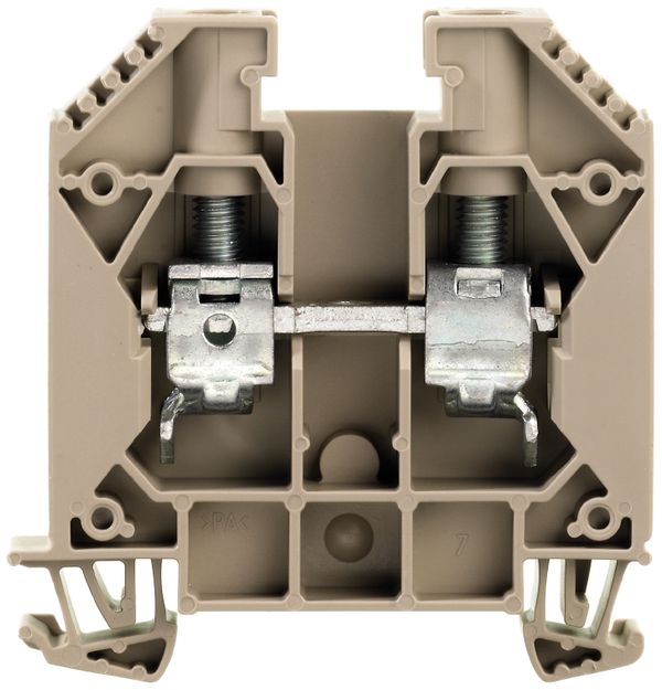 Borne de passage Weidmüller WDU connexion à vis 16mm² TS35 beige