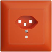 UP-Frontset EDIZIOdue T23 orange 88×88mm mit Linse