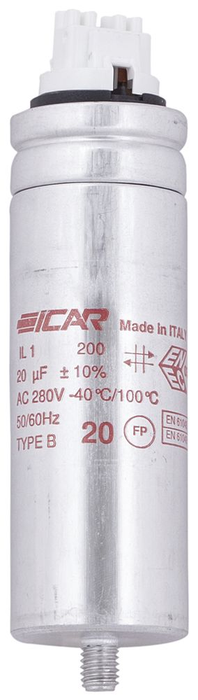 Kondensator ICAR IL 1/200 35X103MM 20µF 250V f.Leuchte (parallel) Ø35×103mm