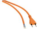 Câble de raccordement Helukabel PUR 10A 230V 2×1.5mm² type 11/embout 10m orange