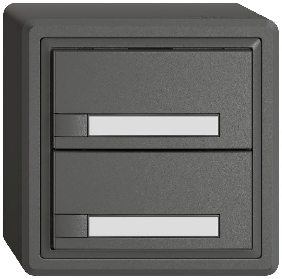 Pulsante KNX RGB AP EDIZIO.liv SNAPFIX® sensore temp.s.LED targ.2× com.1T grs