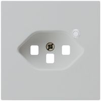 Piastra frontale per presa Hager kallysto 1×T23 illuminato H grigio chiaro