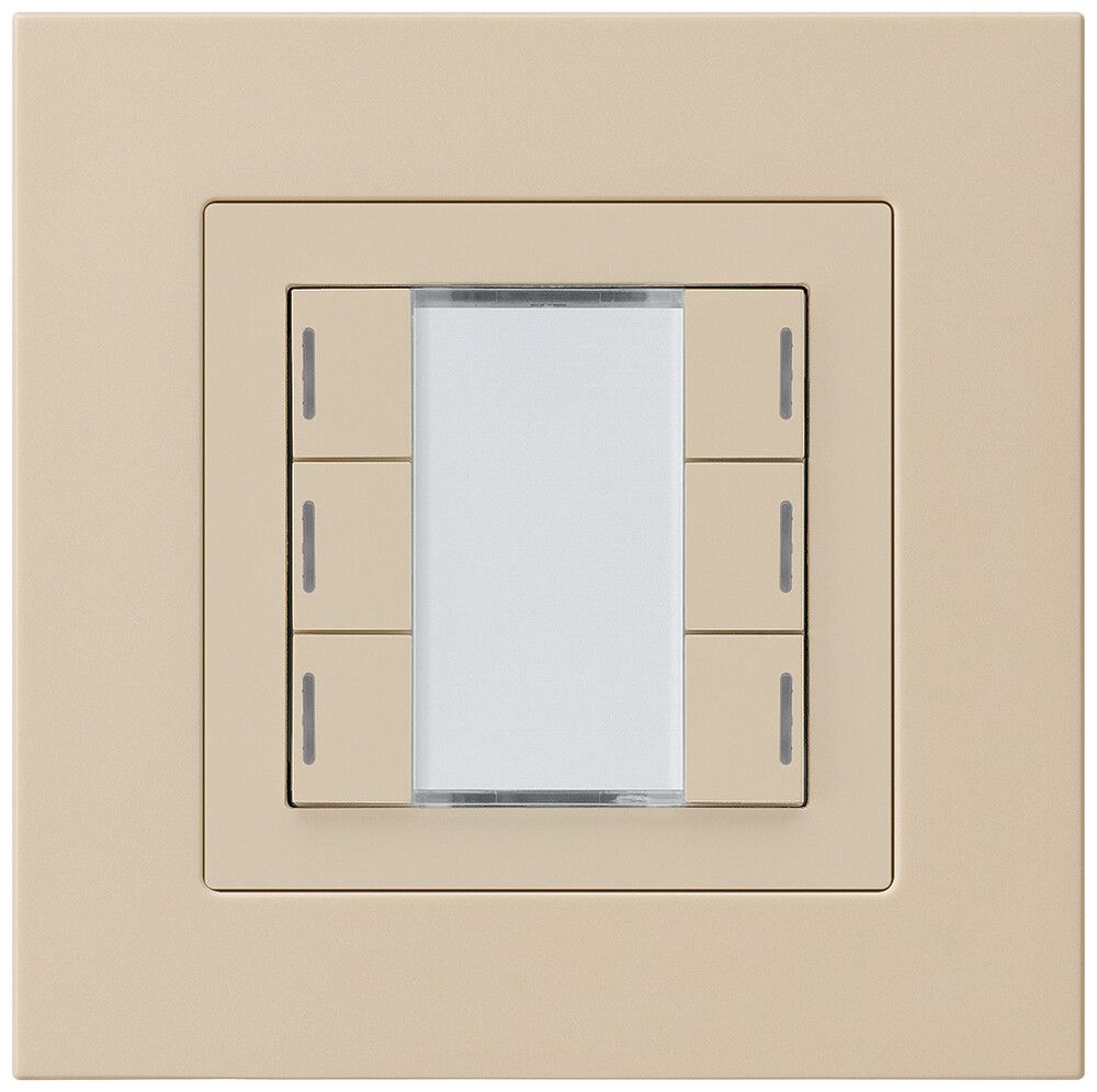 UP-Taster kallysto.pro KNX 6×RGB LED s/e-link beige