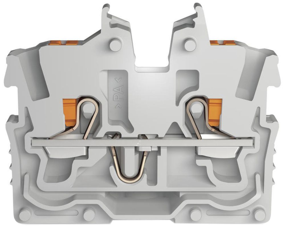 Borne de passage WAGO TopJob-S 2250 1mm² 2L 13.5A 500V a.borne d'extrémité gris