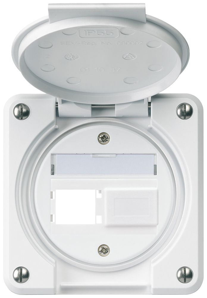 Kit de montage ENC robusto IP55 sortie frontale pour 2×R&M blanc