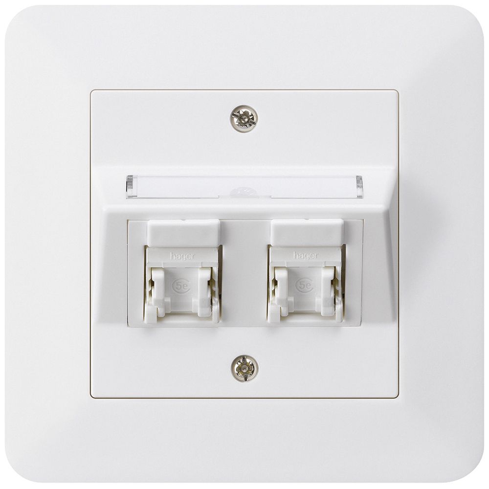 UP-Montage-Set kallysto.trend C Kat.5e 2RJ45/u weiss