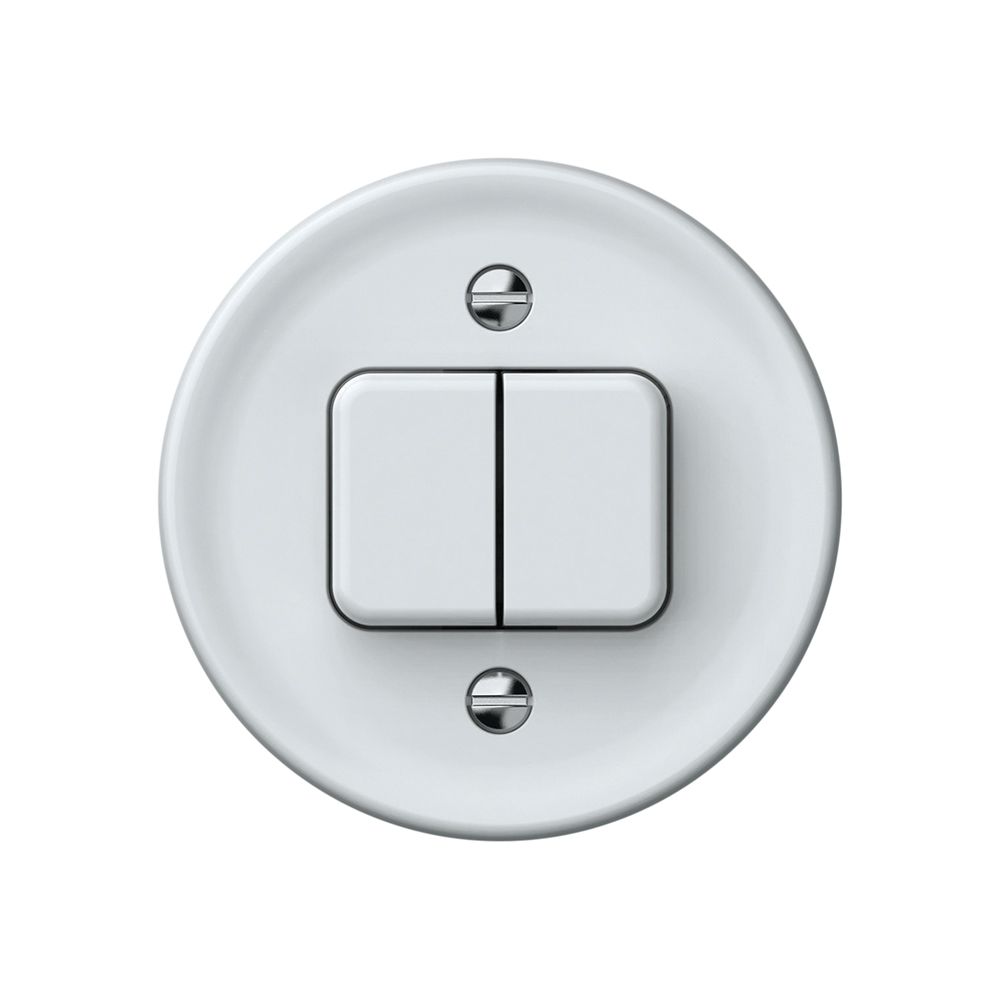 Druckschalter origin Sch 3 + NO/NC 60×60mm weiss