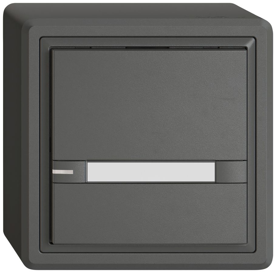 AP-Universaltaster EDIZIO.liv UNI SNAPFIX® 12…48V m.LED blau 1× 2-Tbed.Pap.dgu