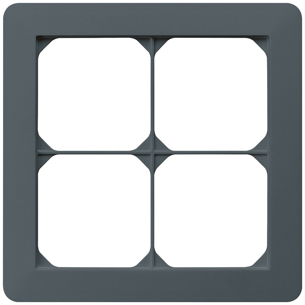 Cadre de recouvrement ENC kallysto.trend 2×2 anthracite 154×154mm