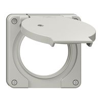 Couvercle avec clapet NEVO Ø60mm pour prise 3-fois lum. grc (joint no)