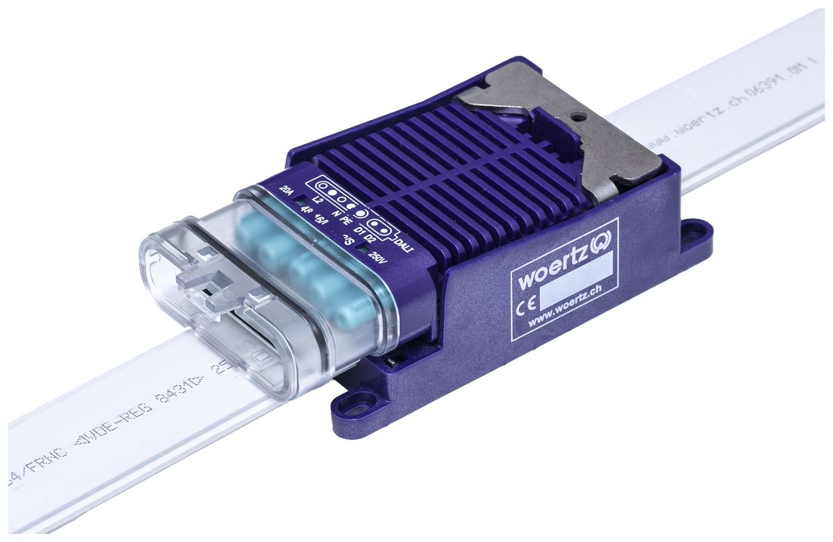 Boîte de raccordement rapide Woertz pour câble plat DALI IP IP68 5P (bus) C2 L2