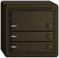 AP-Universaltaster EDIZIO.liv UNI SNAPFIX® m.LED RGB 3× 2-Tbed.br