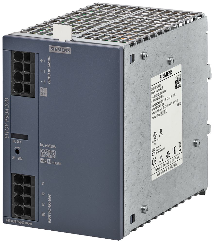 Stromversorgung Siemens SITOP PSU4200 IN: 400/500VAC OUT: 24VDC/20A 480W