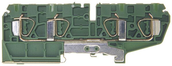 Morsetto di terra componibile Woertz 1.5…4mm² molla 4×1 DIN 35mm verde/giallo