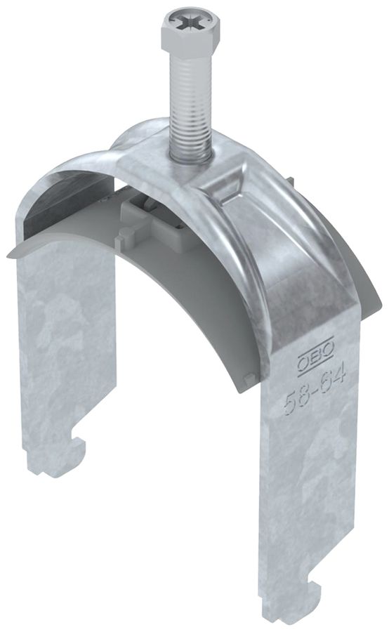 Fixation rapide BET 2056 pied à N mat.synthétique 58…64mm 1×câble acier Zn-ch-im