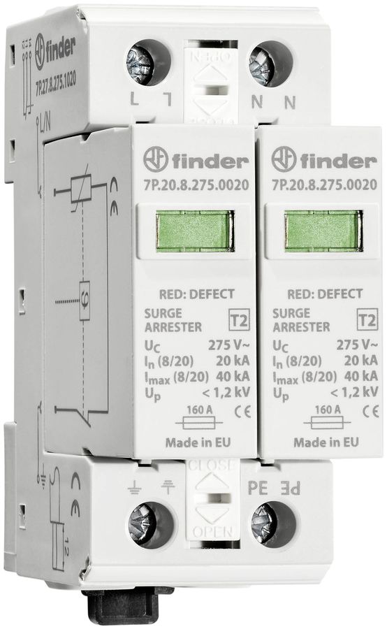 Protezione sovratensioni AMD SPD type 2 per rete TN-S monofase