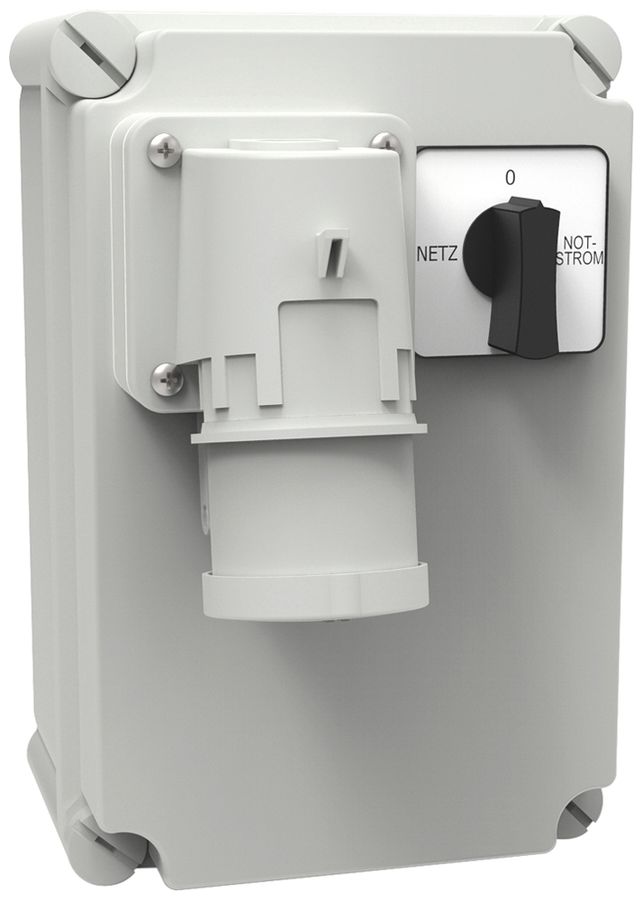 AP-Notstrom-Einspeisung Bals mit Umschalter 16A 5P 50V 1h IP44 276×184×236mm