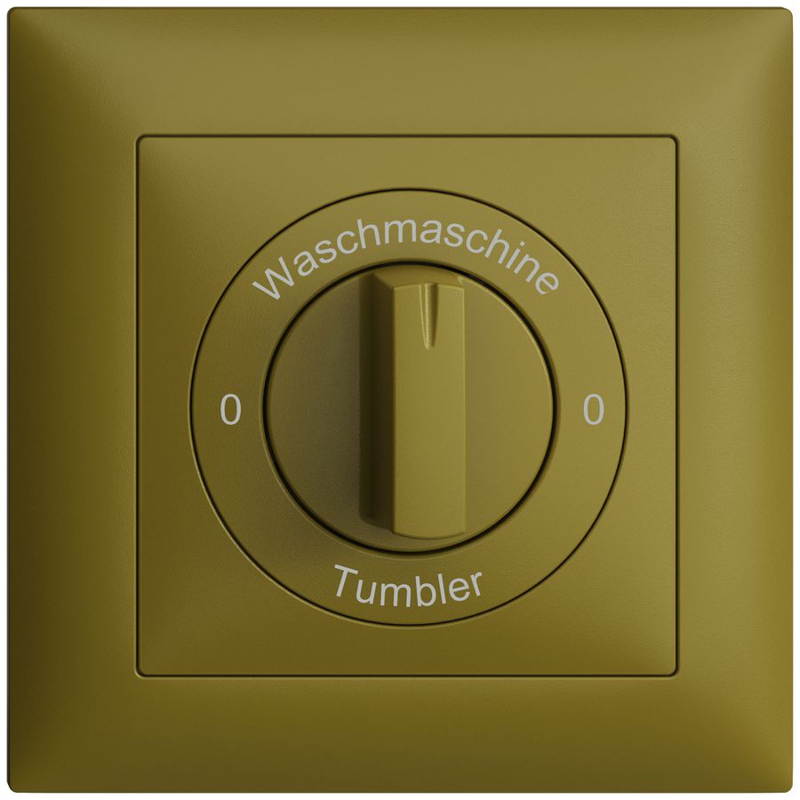 Frontset 0-Waschmaschine-0-Tumbler EDIZIOdue 88×88mm olive