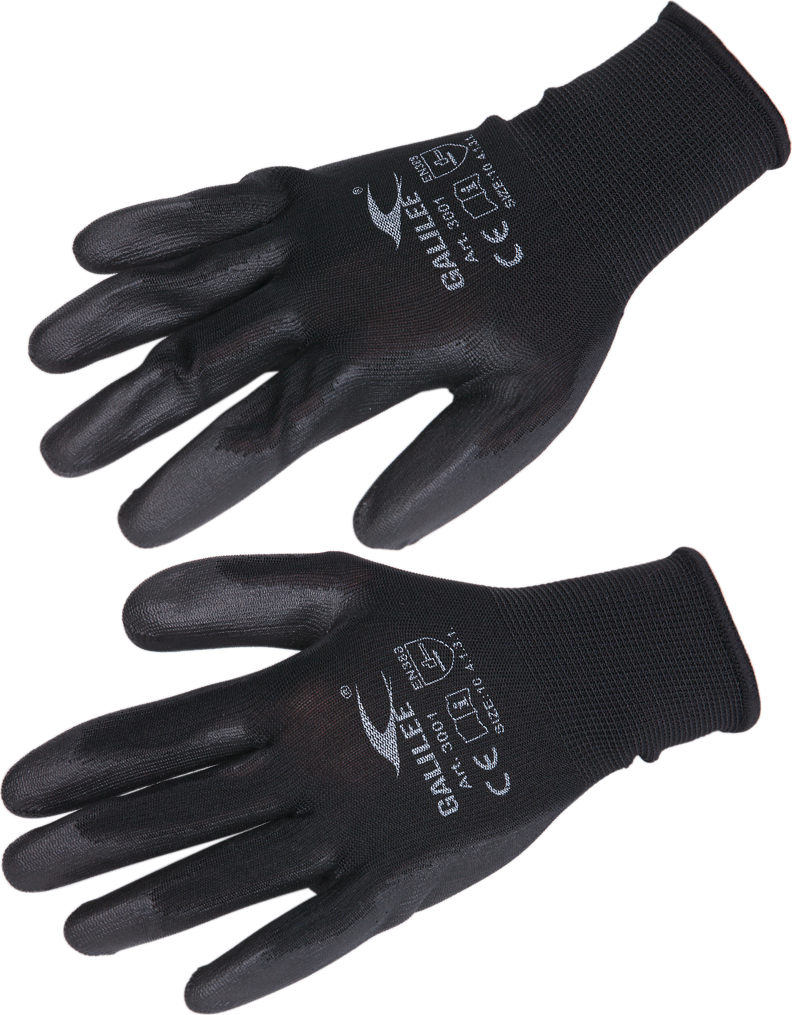 Arbeitshandschuhe schwarz, Grösse 8