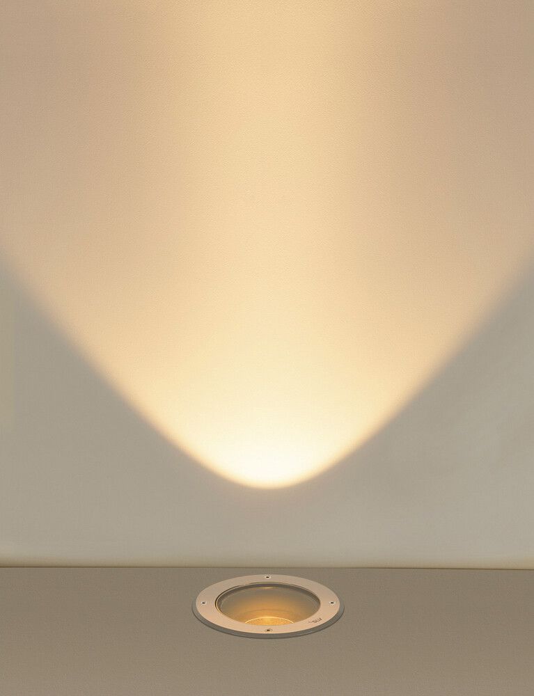 EB-LED-Bodenleuchte SLV DASAR L IP65 19W 1950lm 840 DALI Ø200 Edelstahl
