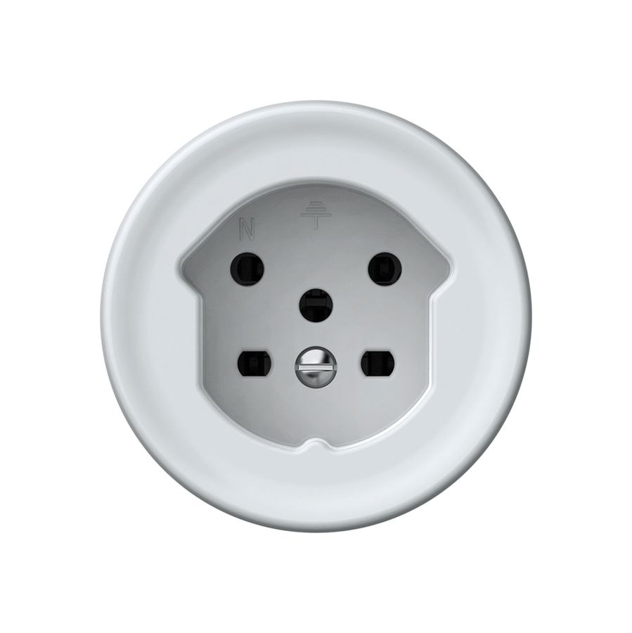 Prise origin 1×type 15 10A 230V 60×60mm blanc