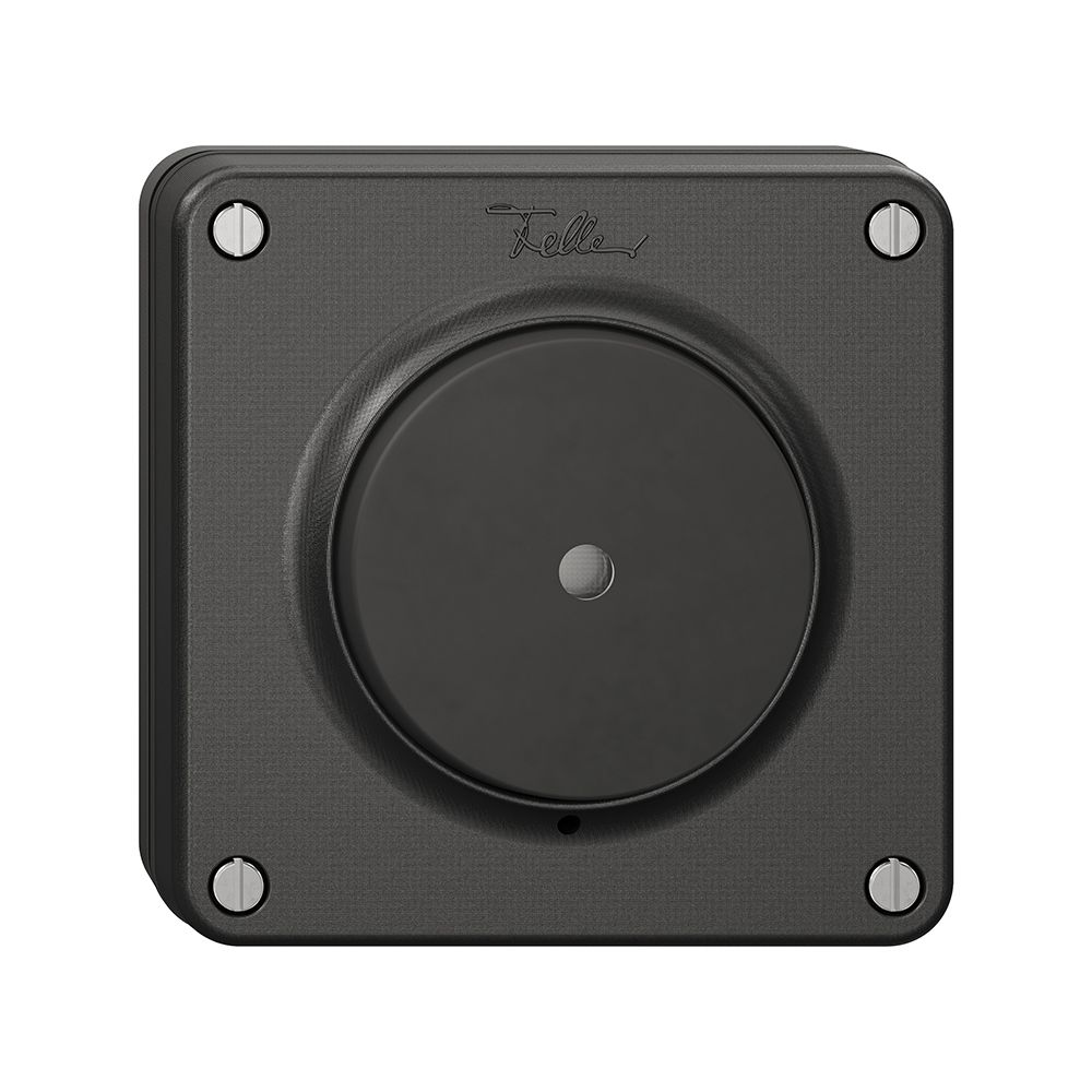 NUP-Leucht-Drucktaster NEVO, m.Frontlinse, LED gelb, S/Ö 1L, schwarz