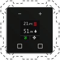 UP-Raumtemperaturregler-Nebenstelle KNX MDT CN-RTN60S16.01 Display schwarz matt