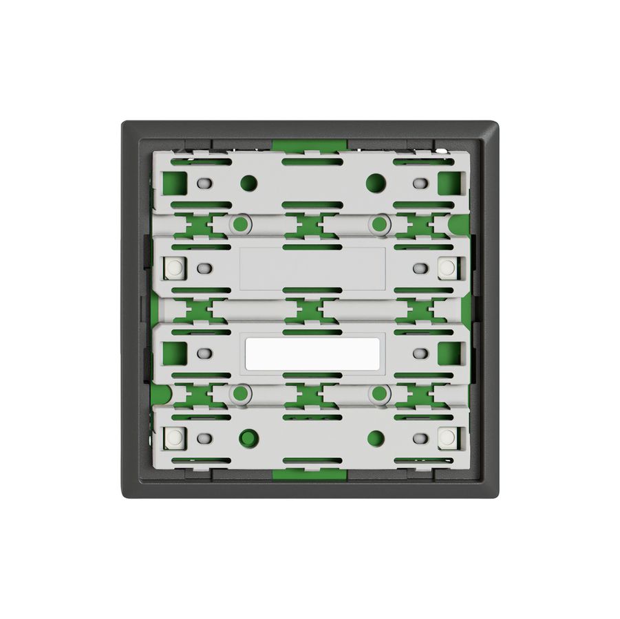 Piastra frontale EDIZIO.liv UNI SNAPFIX® 60×60mm grigio scuro