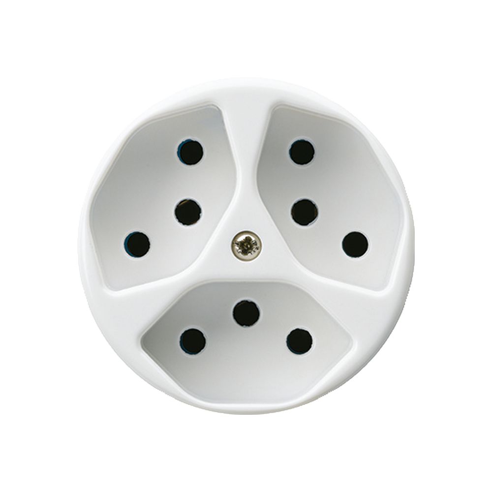 Einsatz zu UP-Steckdose basico 3×Typ 13 weiss