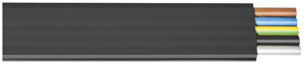 Flachkabel Wieland PODIS CON LSHF 5×16mm², B2ca, schwarz