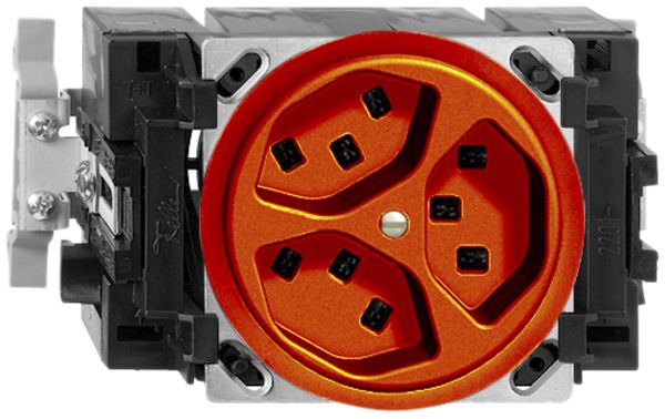 Prise INC 3×T23 16A orange 53mm Snap FH