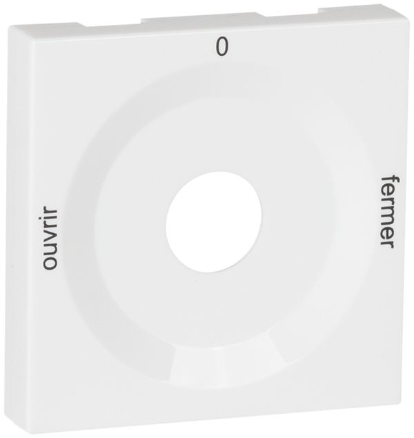 Frontplatte für Drehschalter weiss OUVERT-0-FERME