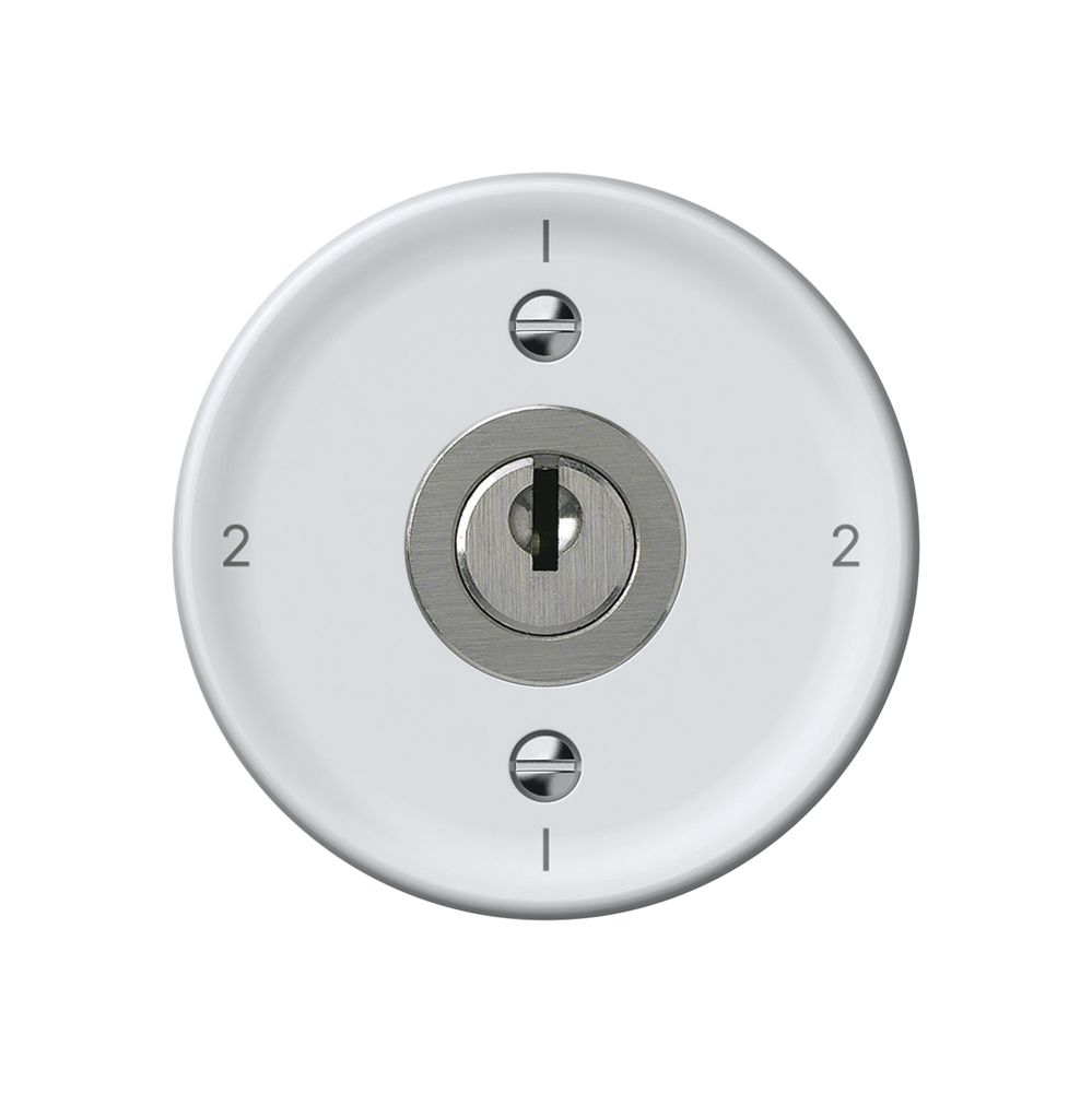 Interrupteur à clé origin commutateur 3/1L 16A 250V 1-2-1-2 60×60mm blanc