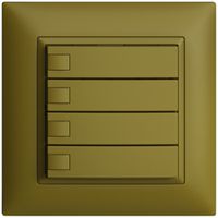 Poussoir ENC KNX 4× EDIZIOdue olive RGB sans LED