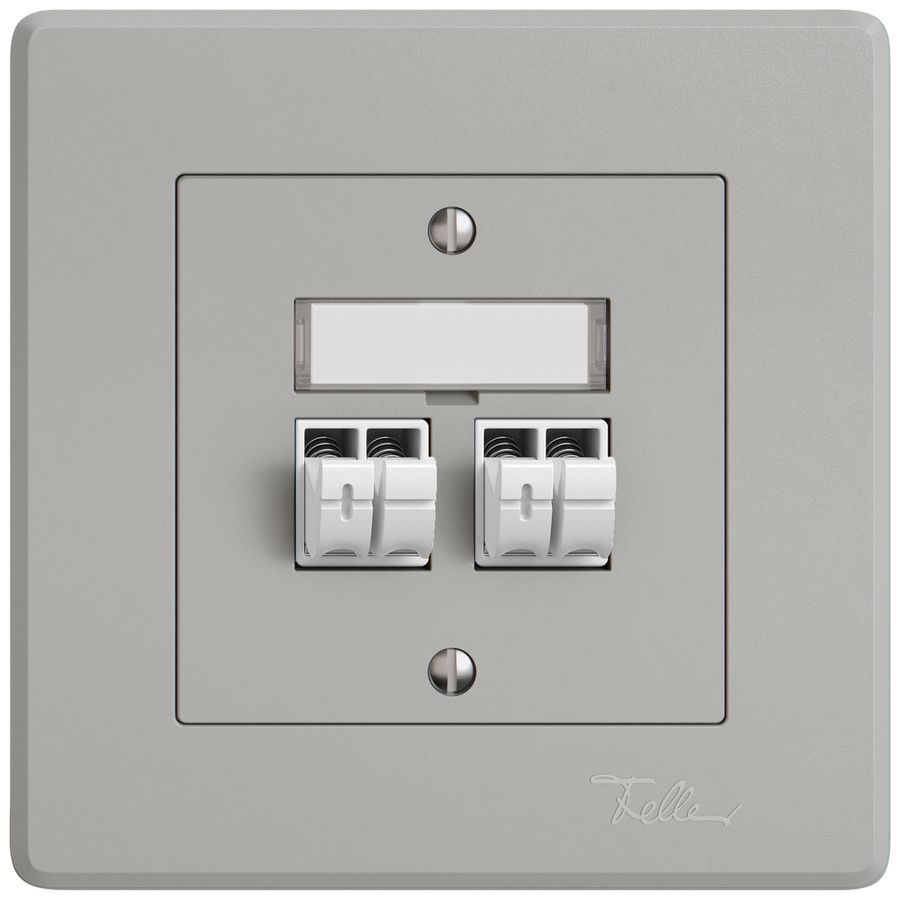 Prise audio ENC EDIZIO.liv SNAPFIX® 2× grc